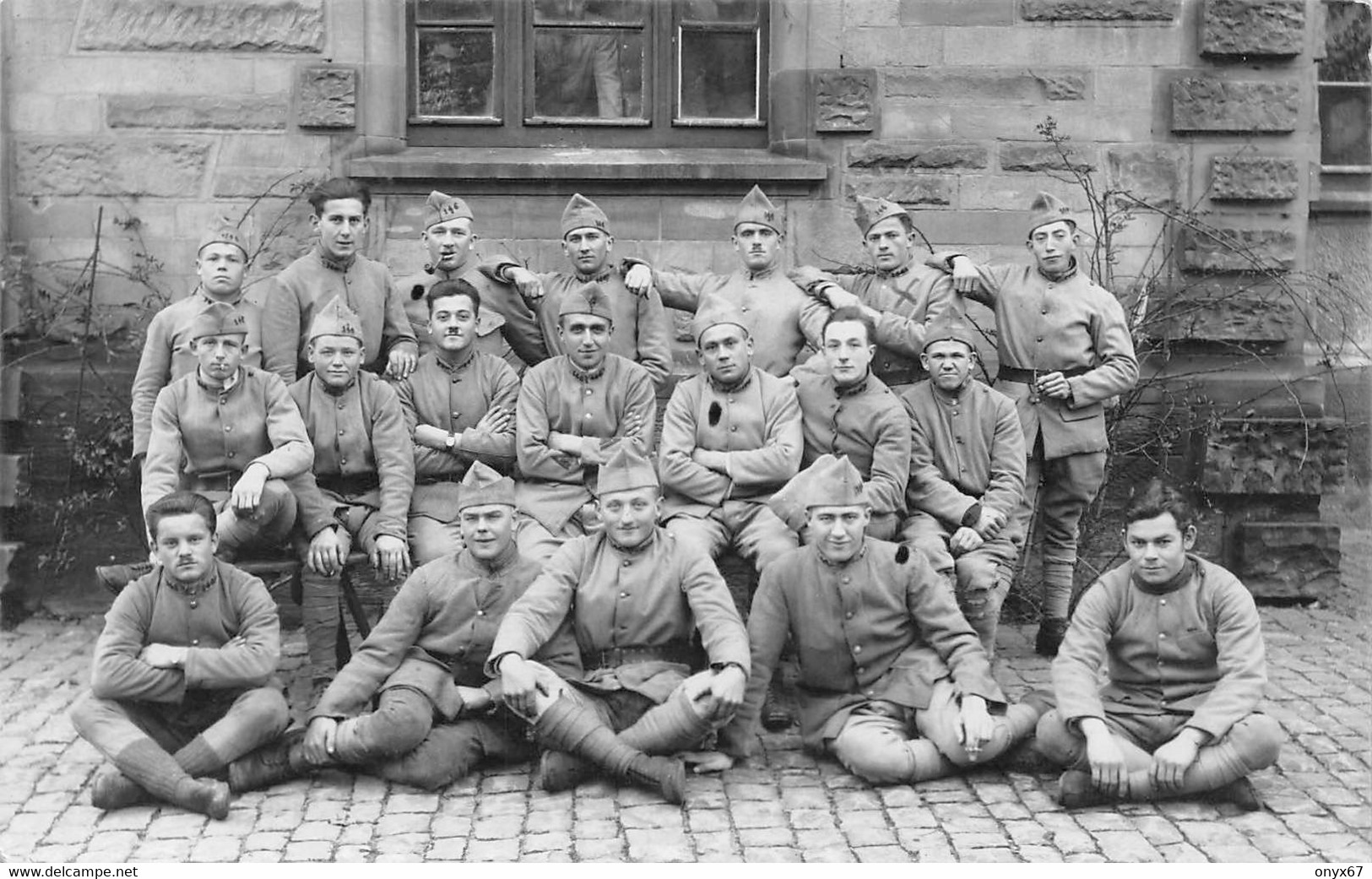 Carte Photo Militaire Français Camp BITSCH-BITCHE-57-Moselle-146 ème Régiment Groupe Soldats-Photo Camille Saar, Bitche - Bitche