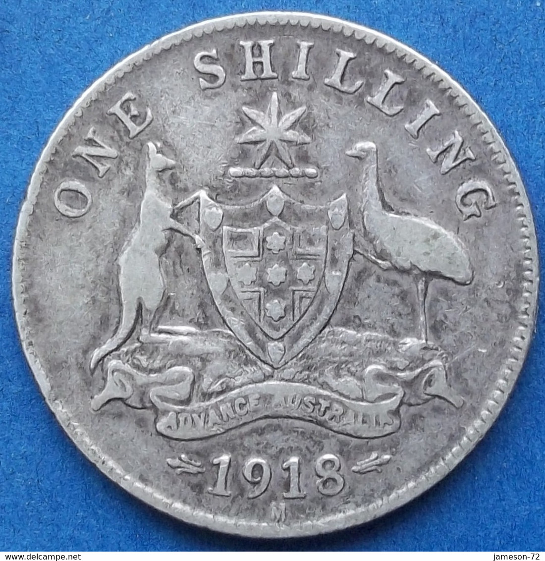 AUSTRALIA - Silver Shilling 1918 M KM# 26 George V (1910-1936) - Edelweiss Coins - Shilling