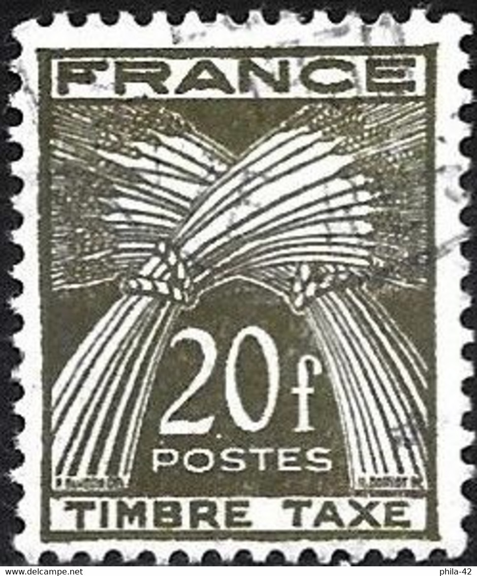 France 1947 - Mi P 90 - YT T 87 ( Postage Due : Sheaves Of Wheat ) - Gebruikt