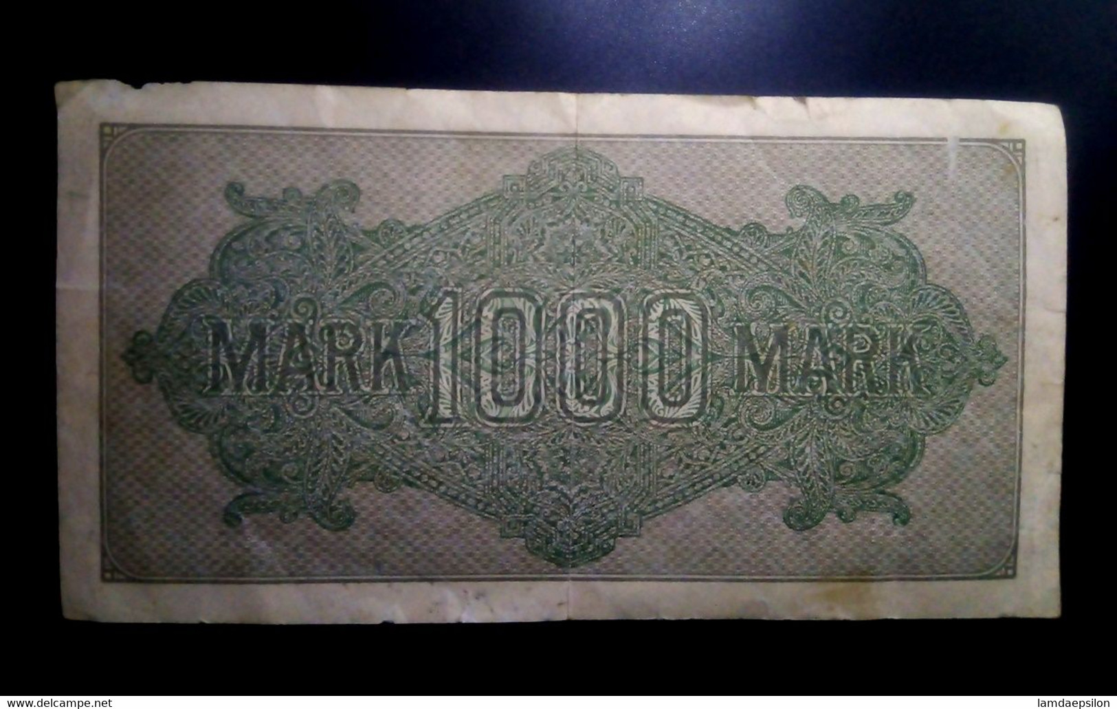 A6  ALLEMAGNE   BILLETS DU MONDE   GERMANY  BANKNOTES  1000 MARK 1922 - Collections