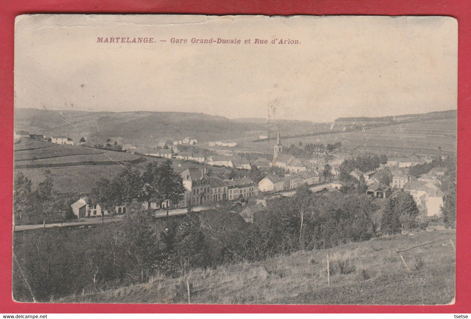 Martelange - Gare Grand-Ducale Et Rue D'Arlon - 1910 ( Voir Verso ) - Martelange