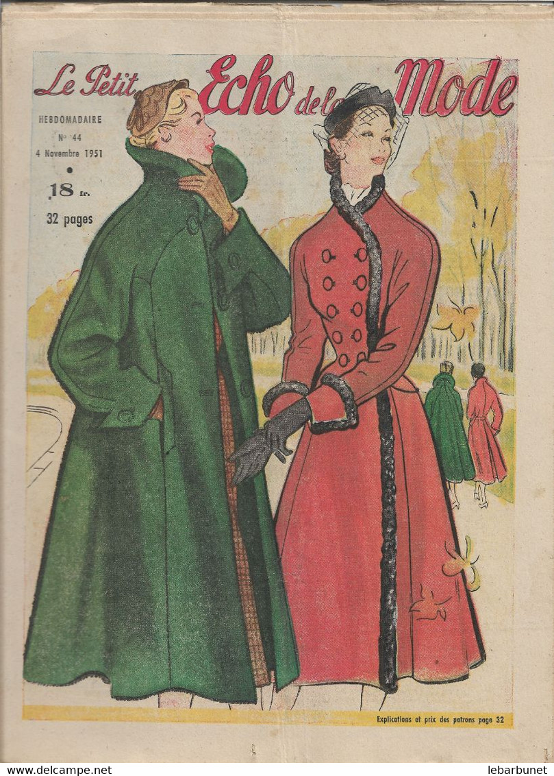 5 Revues De Mode 1951 Le Petit Echo De La Mode N° 36 - 38 - 40 - 44 - 45 - Fashion