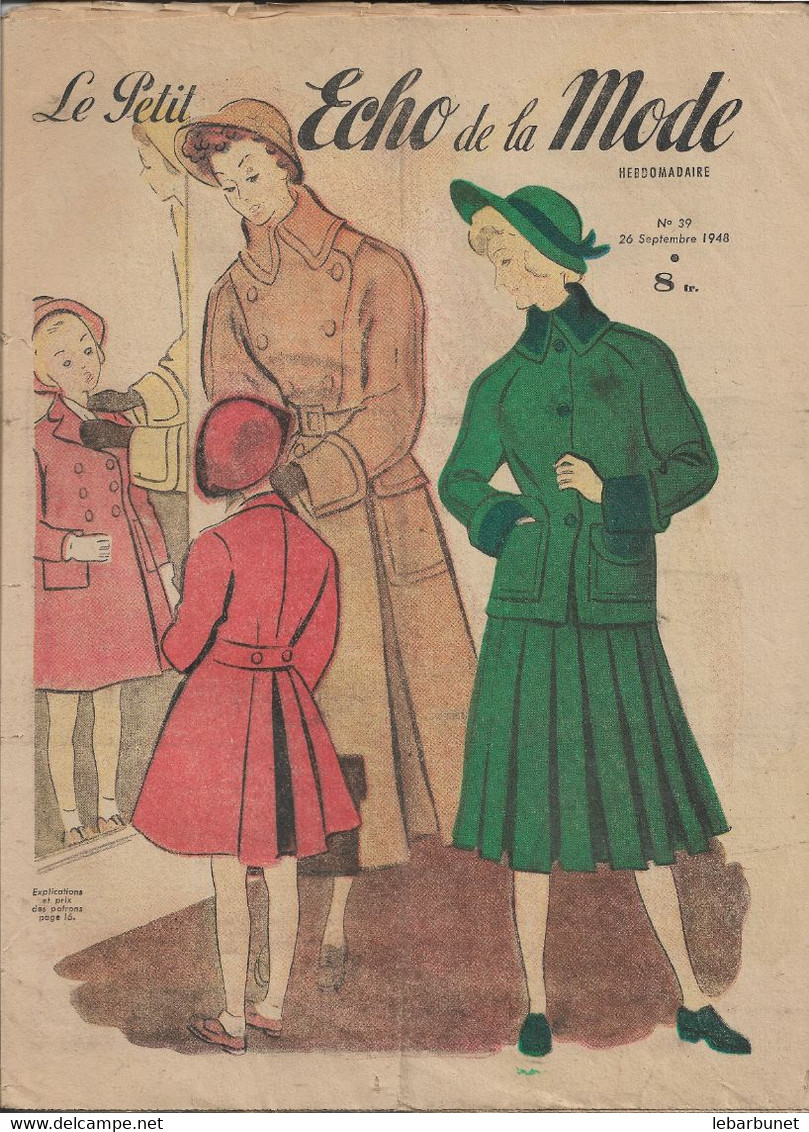 2 Revues De Mode 1948 Le Petit Echo De La Mode N° 39 - 40 - Mode