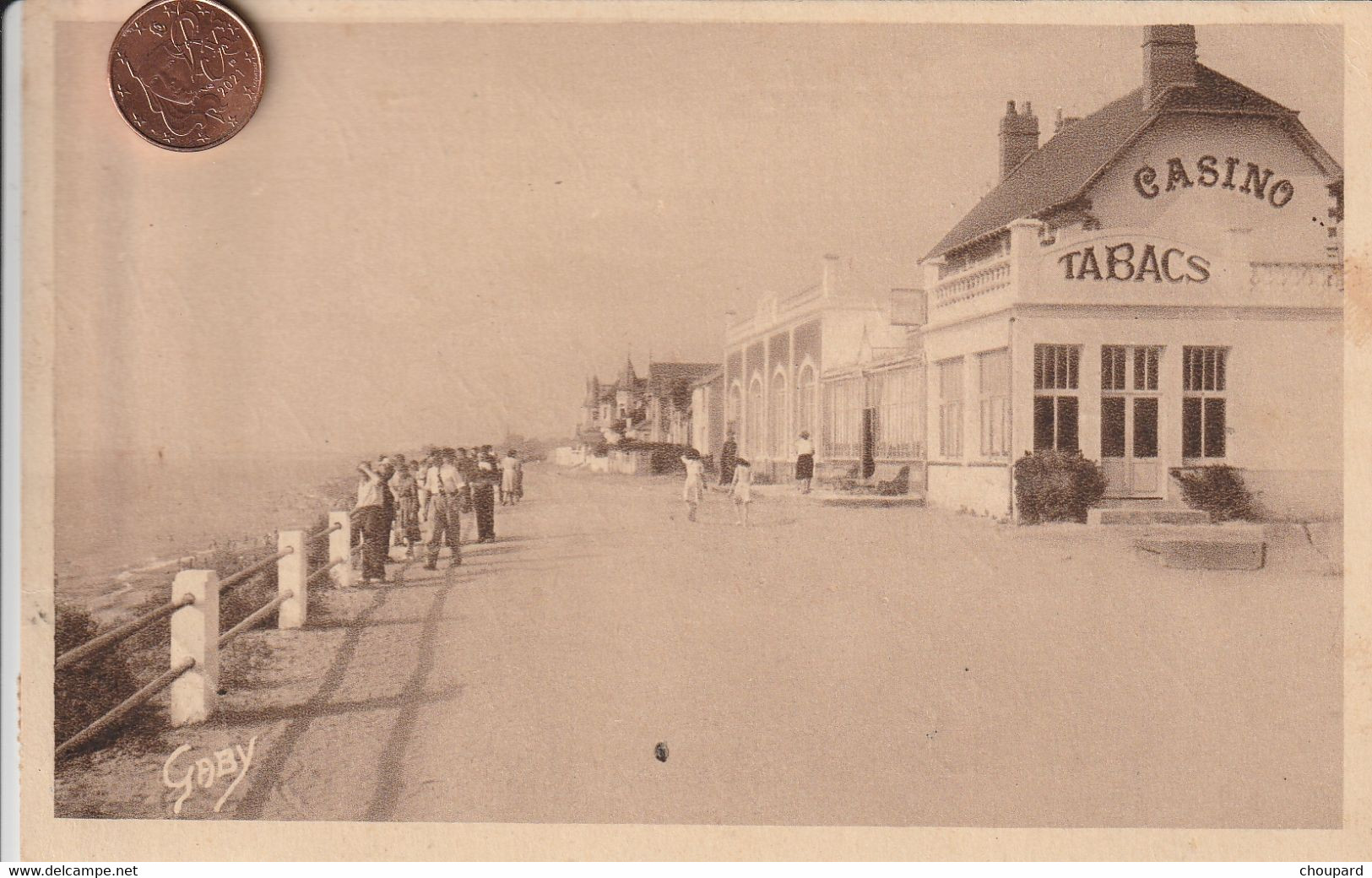 44 -  Carte Postale Ancienne De  THARON PLAGE  Casino Tabacs - Tharon-Plage