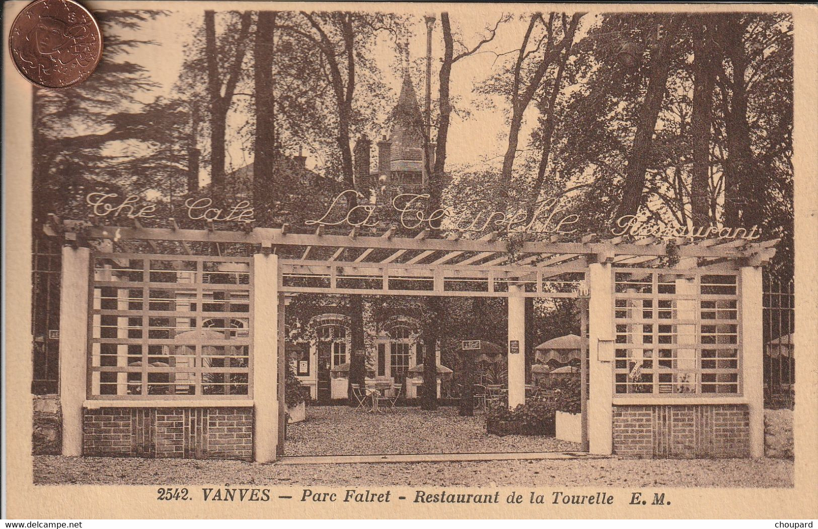 92 -  Carte Postale Ancienne De   VANVES   Parc Falret   Restaurant De La Tourelles - Vanves