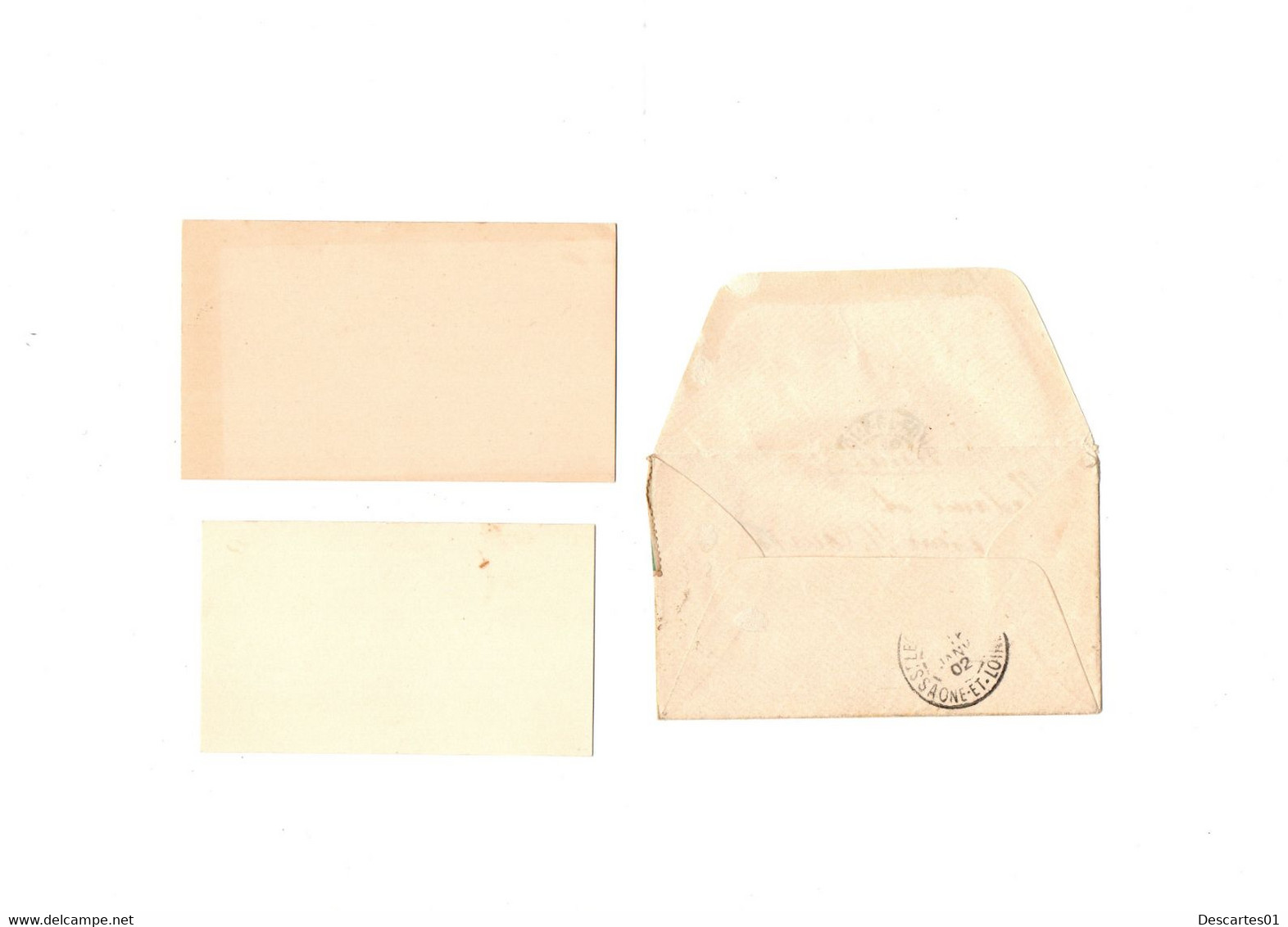 ENVELOPPE ET CARTE DU LIEUTENANT COLONEL DE L'ARTILLERIE BULGARE  CIRCULEE 1902 - Storia Postale