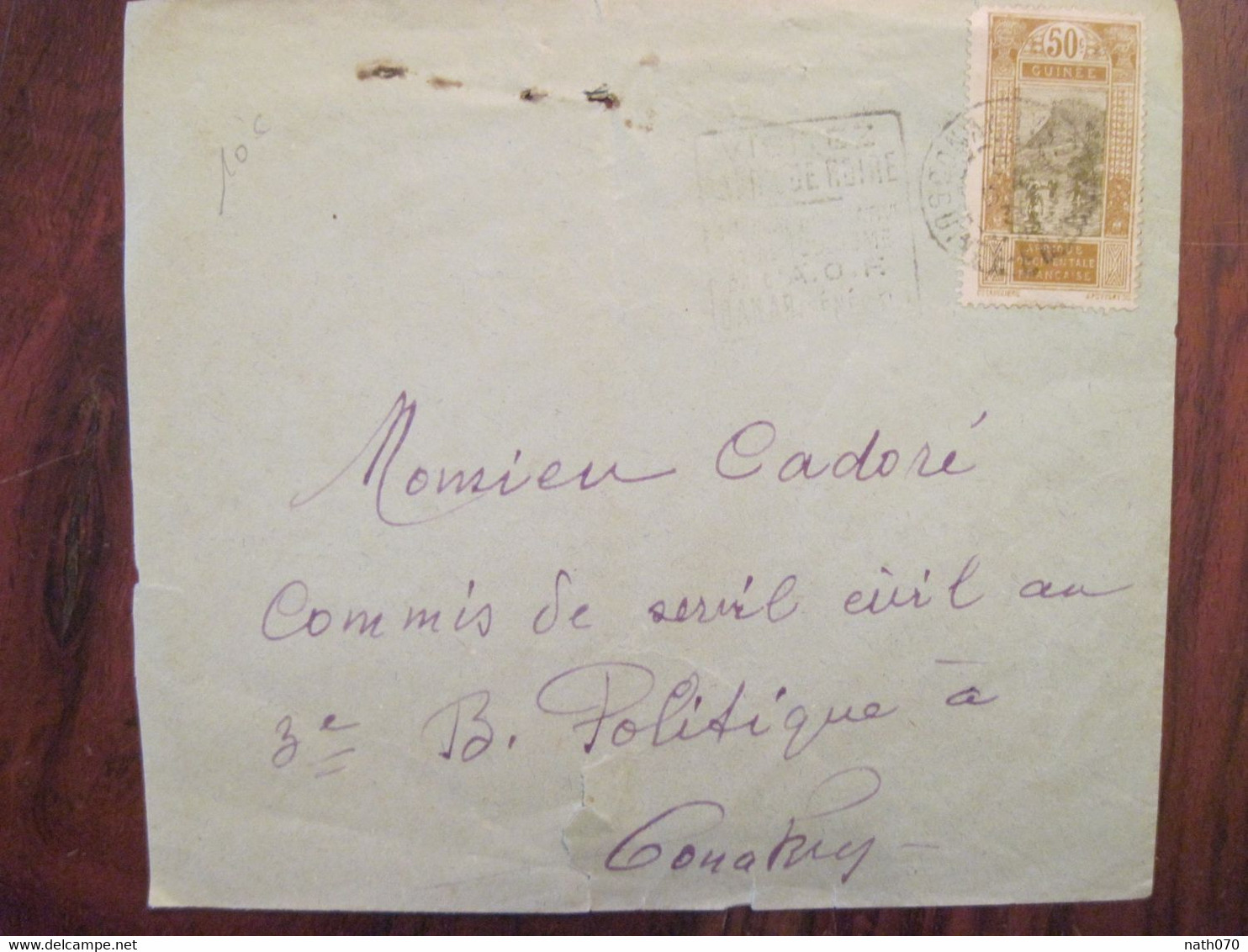 1930's AOF Conakry Guinée Cover Colonie - Brieven En Documenten