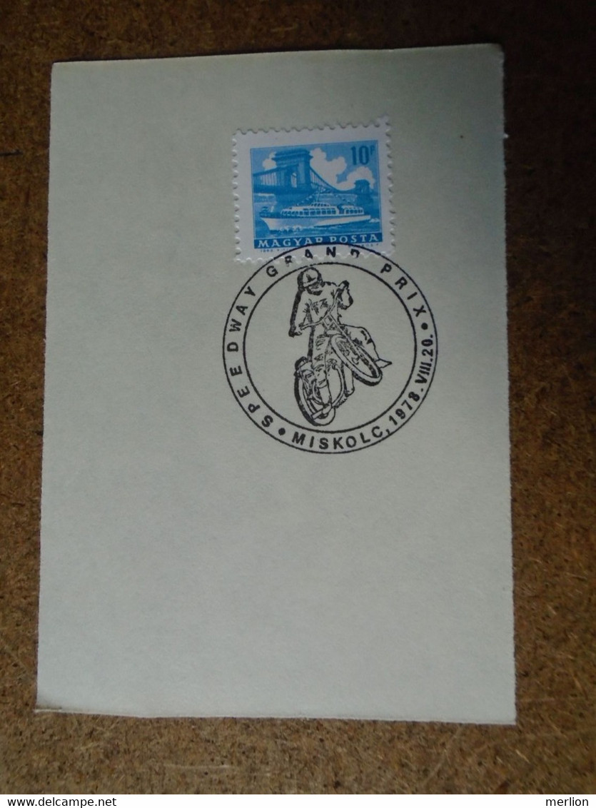 D191109 Hungary  -Commemorative   Handstamp  - Speedway Grand Prix  Miskolc 1978  Motocross Motorcycles - Sonstige & Ohne Zuordnung