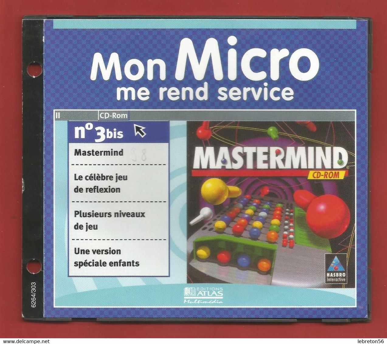 C.D. « EDITIONS ATLAS » Mon Micro Me Rend Service N°3 Bis (98) - Mastermind,le Célèbre Jeu De Réflextion,Ect.   X1 Phots - CD