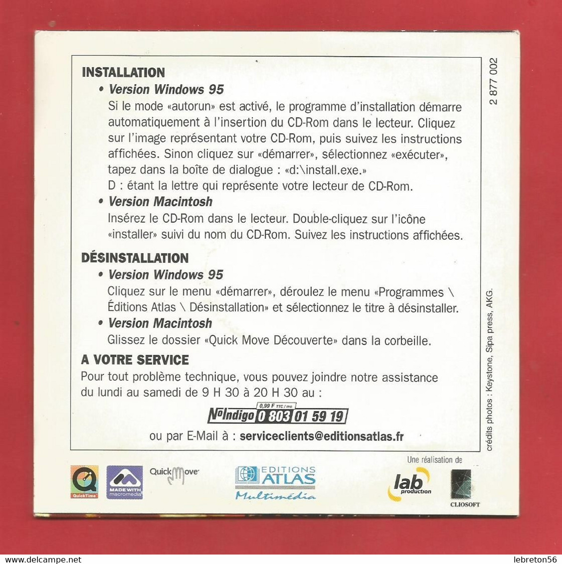 C.D. « EDITIONS ATLAS » La Seconde Guerre Mondiale (99) - Série L'Histoire Du Monde  X2 Phots - CD