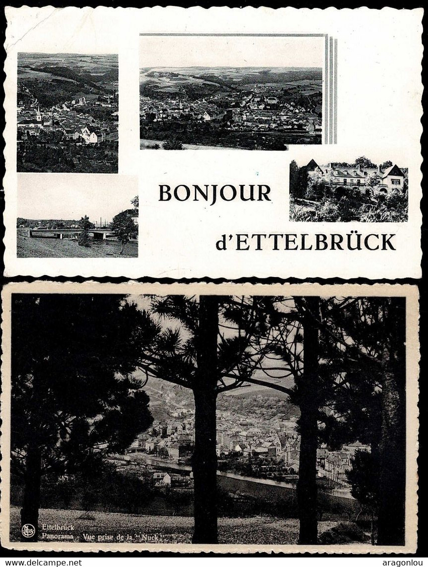 Luxembourg Luxemburg 2 Cartes Postales Ettelbruck Vue Panoramique - Ettelbrück