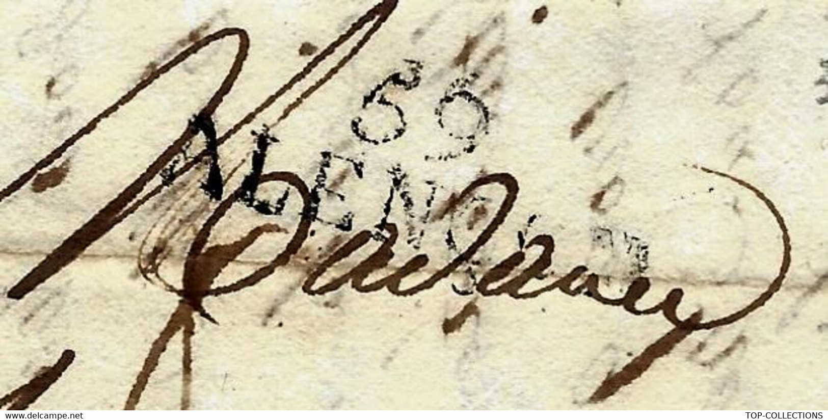 1818 De Alençon (Orne) Marque Postale 59 ALENCON LETTRE Par Grollier =>Le Couteulx Rouen Produits Agricoles Balle V.HIST - 1800 – 1899