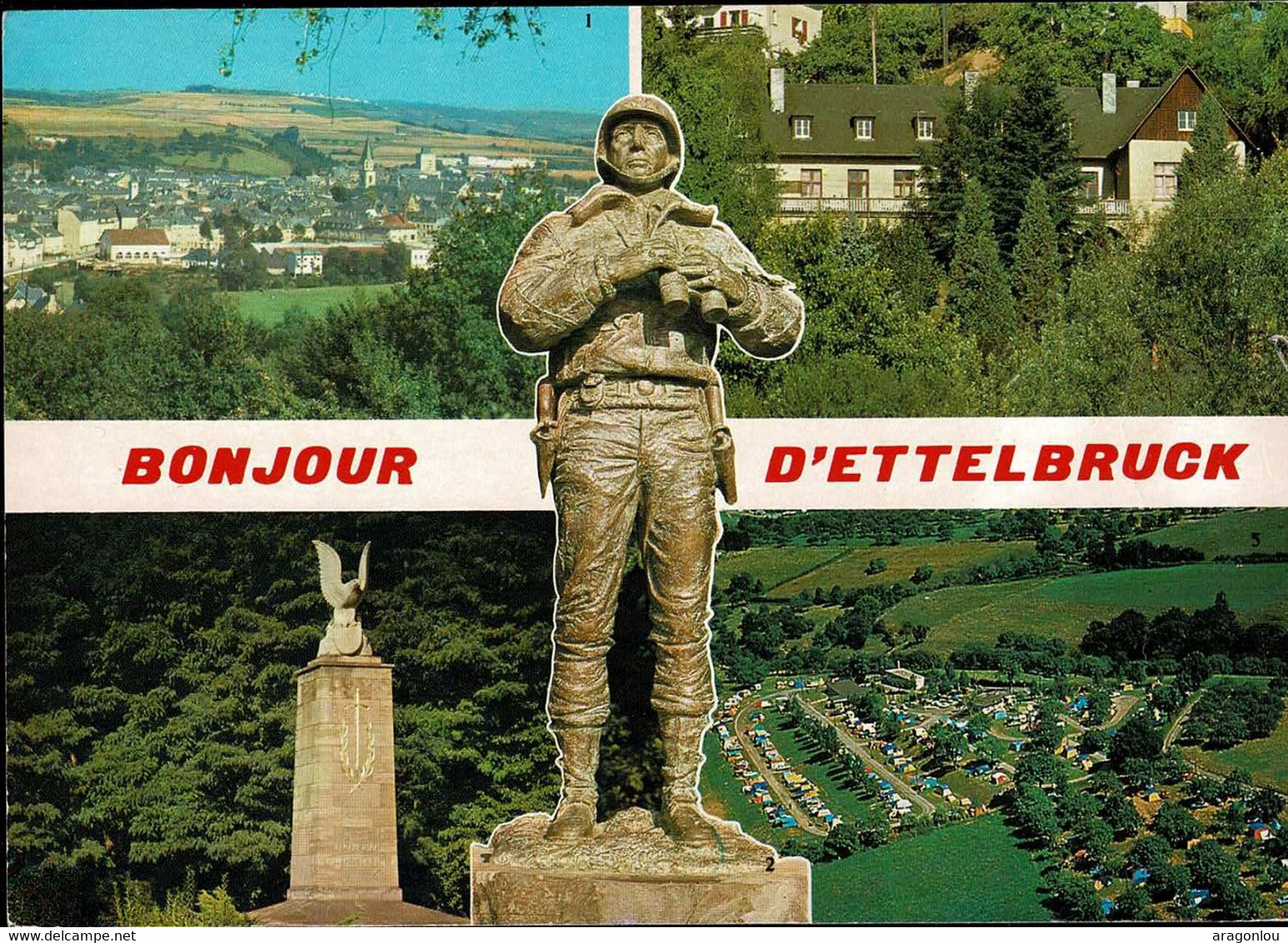 Luxembourg Luxemburg  Carte Postale Ettelbruck Général Patton & Monument, Différentes Vues - Ettelbruck