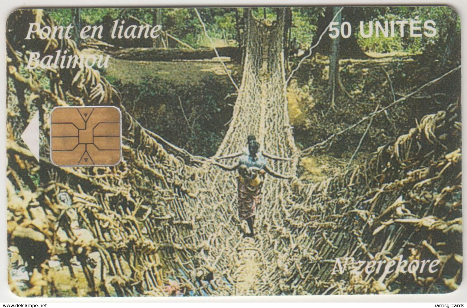 GUINEA - Pont En Liane (Axalto Logo) , 50 U, Used - Guinée