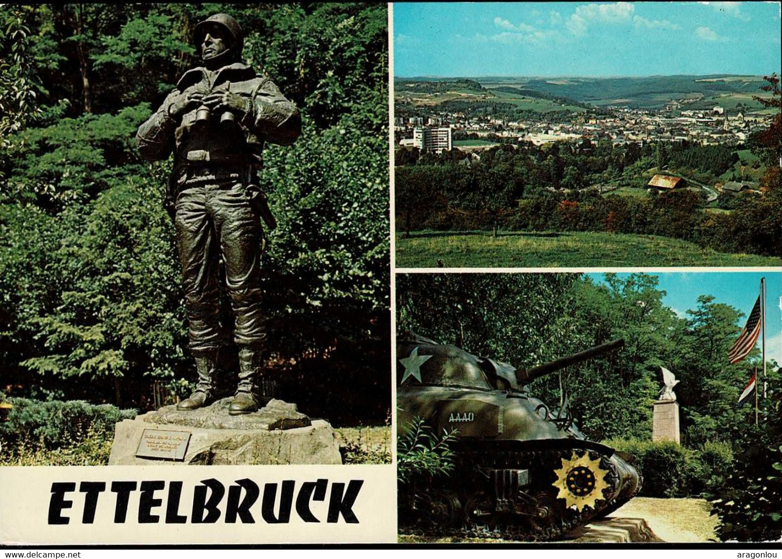 Luxembourg Luxemburg  Carte Postale Ettelbruck, Monument Patton, Char Blindé Cherman, Vue Panoramique - Ettelbrück