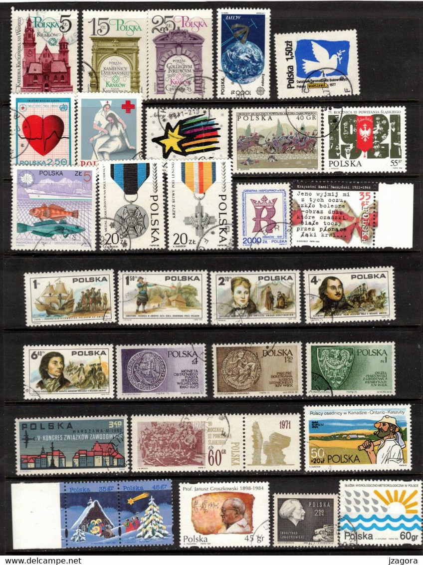 POLAND POLEN POLOGNE COLLECTION 59 USED STAMPS MOSTLY WITH GUM - Collections