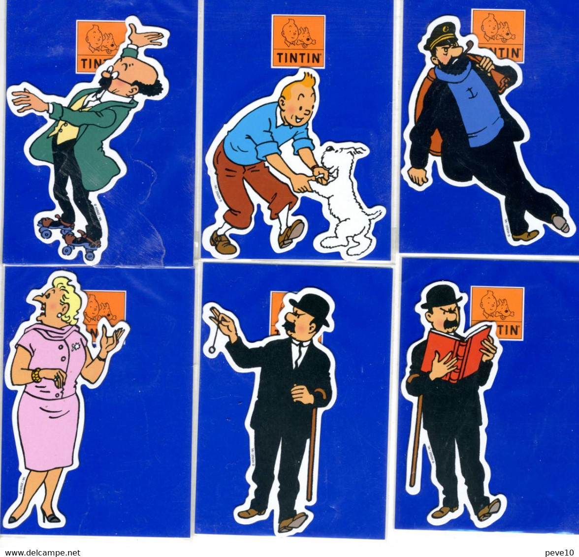 6 Magnets  TINTIN  Et  Cie  (sous Emballages D'origine) - Characters