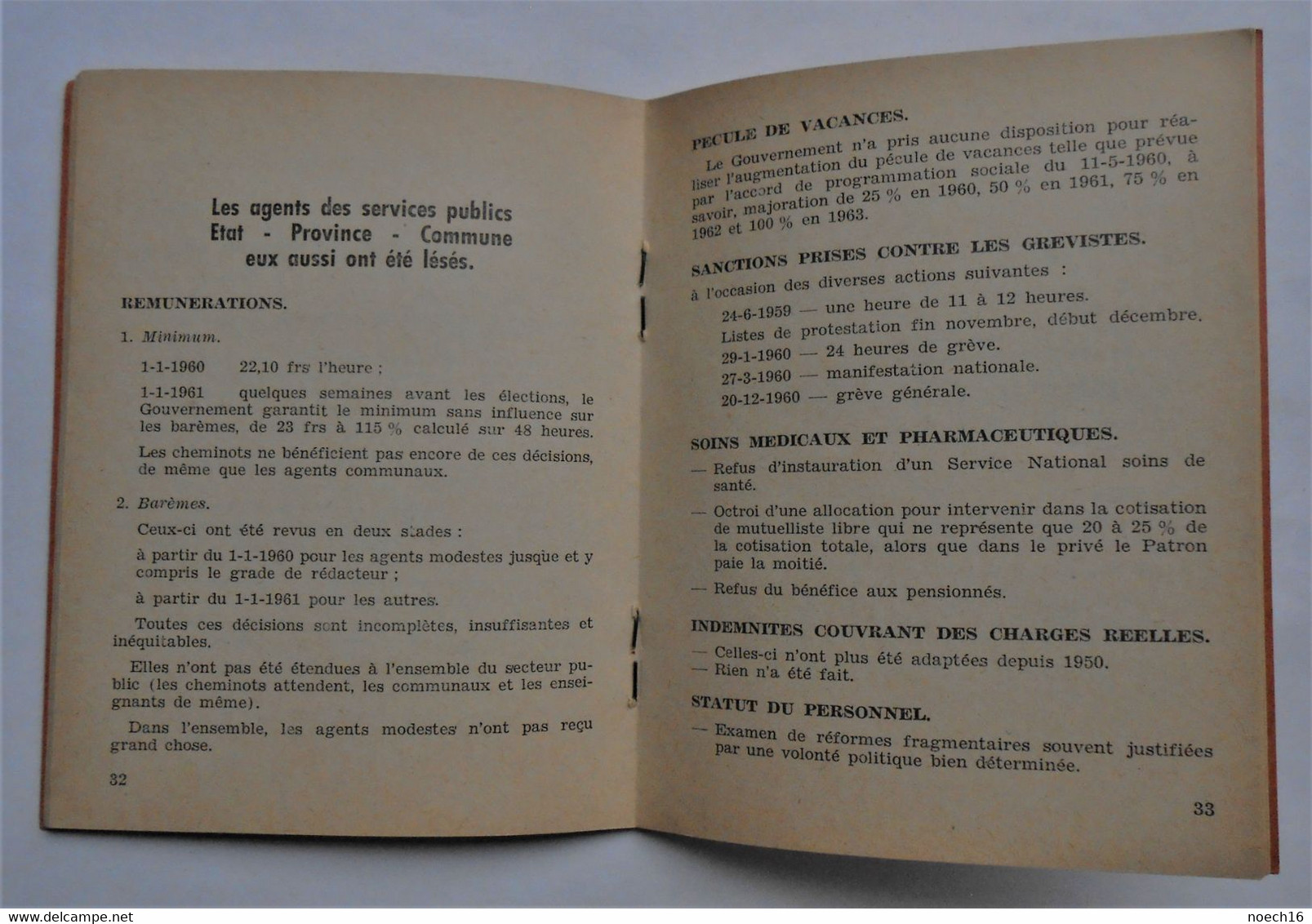 Livret Parti Socialiste Belge 1961 Elections Législatives / Directives Et Documentations - Altri & Non Classificati