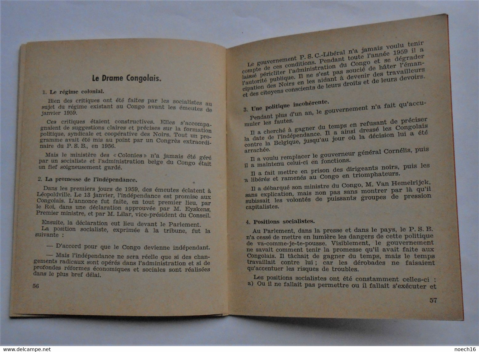 Livret Parti Socialiste Belge 1961 Elections Législatives / Directives Et Documentations - Sonstige & Ohne Zuordnung