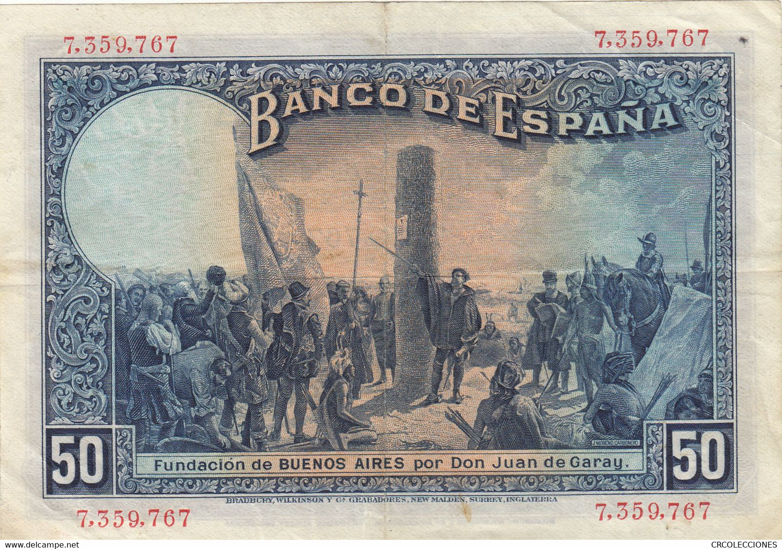 CRBS0469 BILLETE ESPAÑA 50 PESETAS 1927 MBC - 50 Pesetas