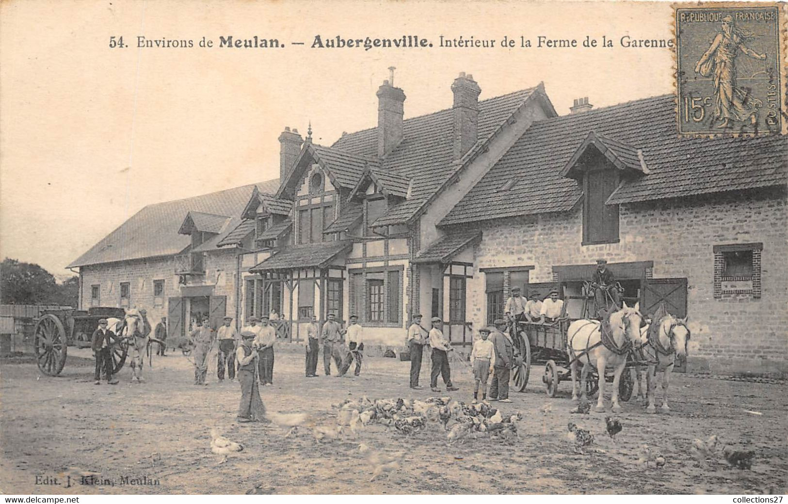 78-AUBERGENVILLE- ENVIRONS DE MEULAN- INTERIEUR DE LA FERME DE LA GARENNE - Aubergenville