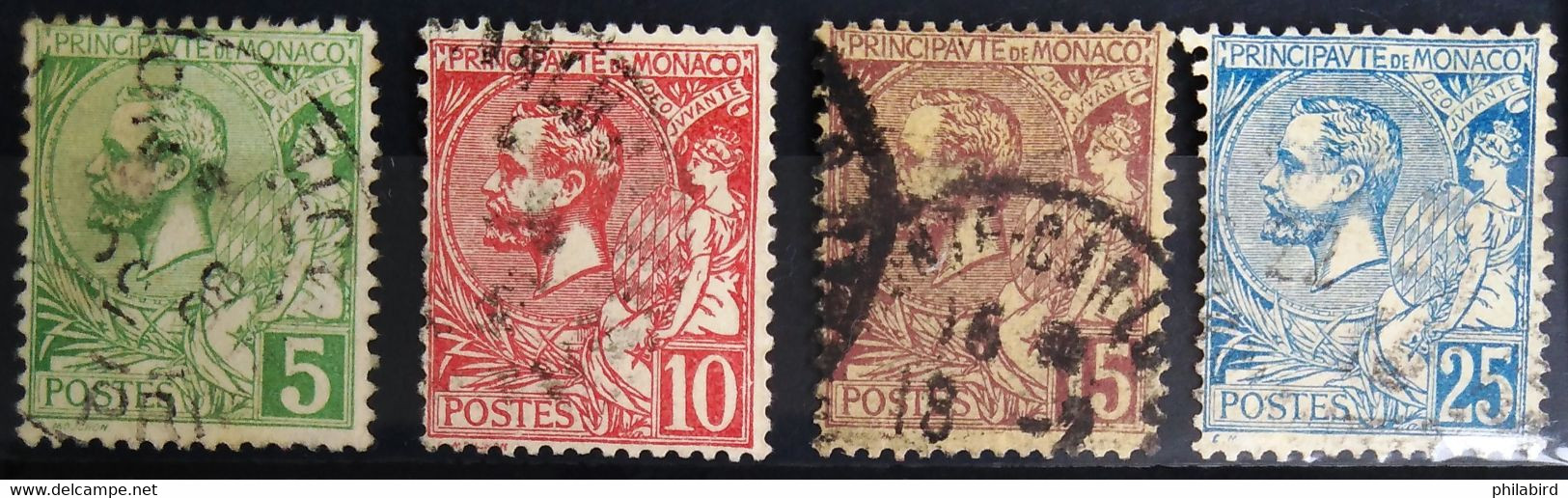 MONACO                     N° 22/25                    OBLITERE - Used Stamps