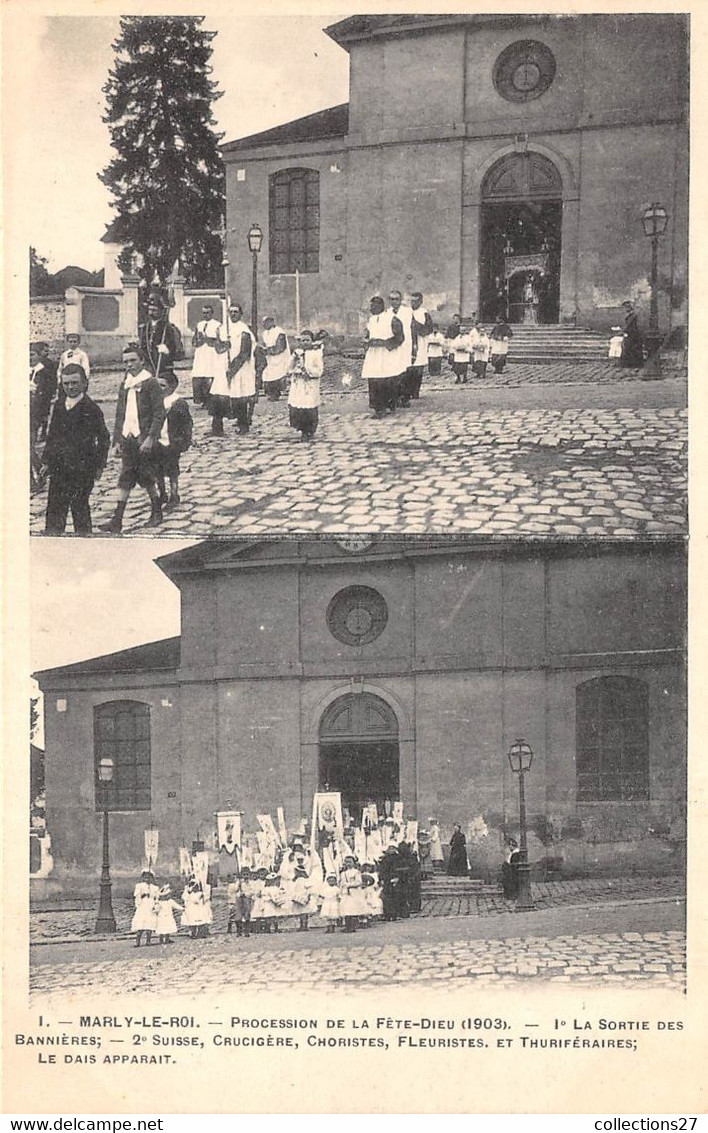 78-MARLY-LE-ROI- PROCESSION DE LA FÊTE DIEU- 1903, MULTIVUES - Marly Le Roi