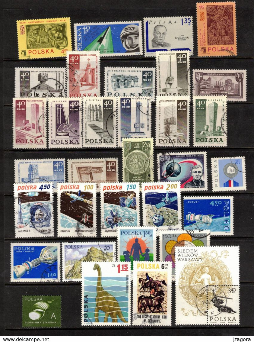 POLAND POLEN POLOGNE COLLECTION 67 USED VARIOUS STAMPS ,  SOME WITH GUM - Collections