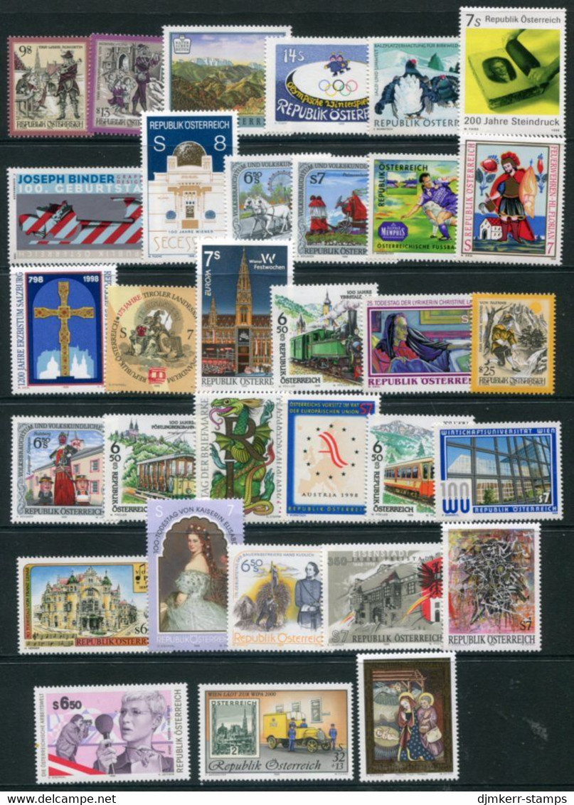 AUSTRIA 1998 Complete Issues MNH / **.  Michel 2240-71 - Unused Stamps