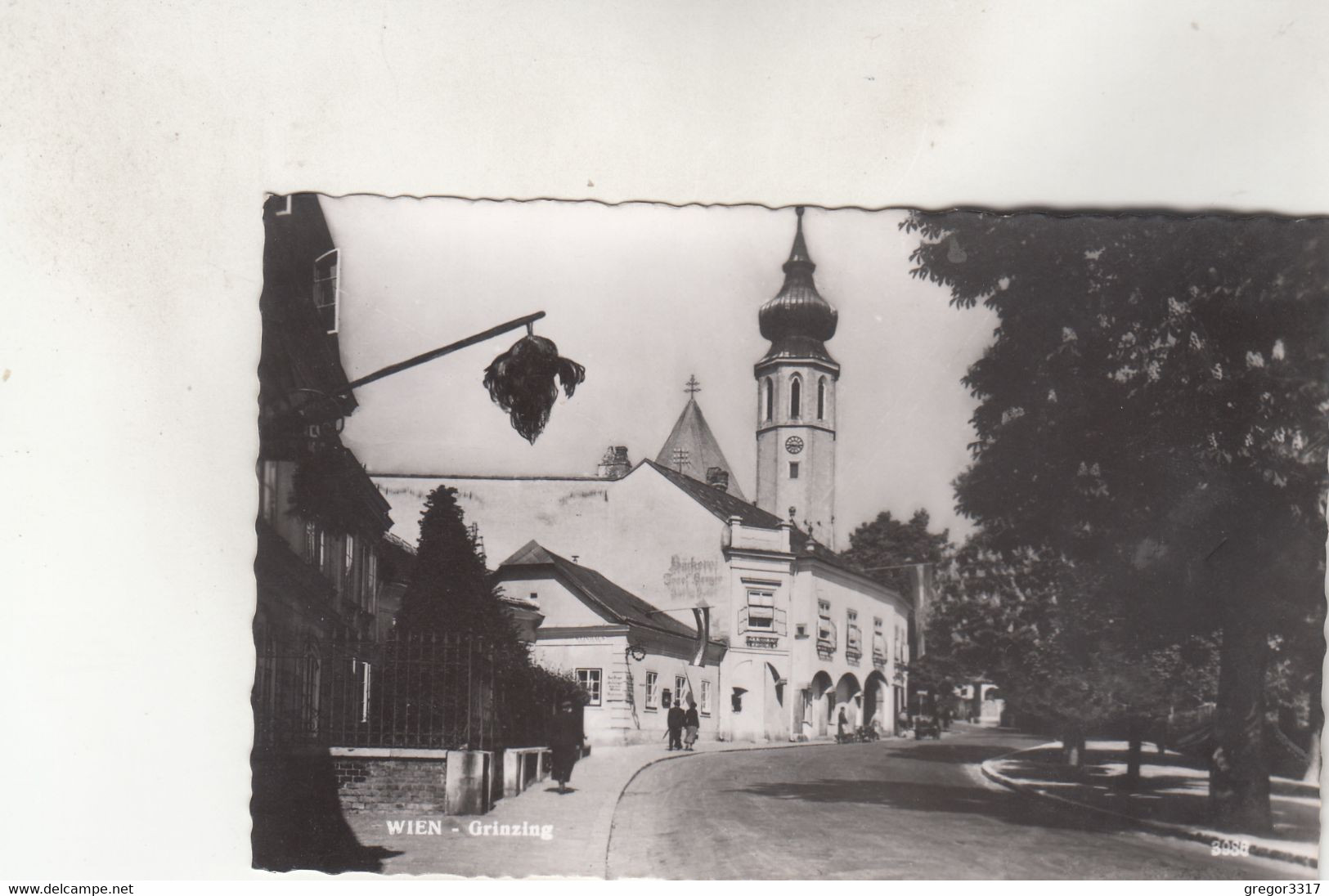 B8220) WIEN - GRINZING - Straße Kirche - Bäckerei ALT ! 1955 - Grinzing