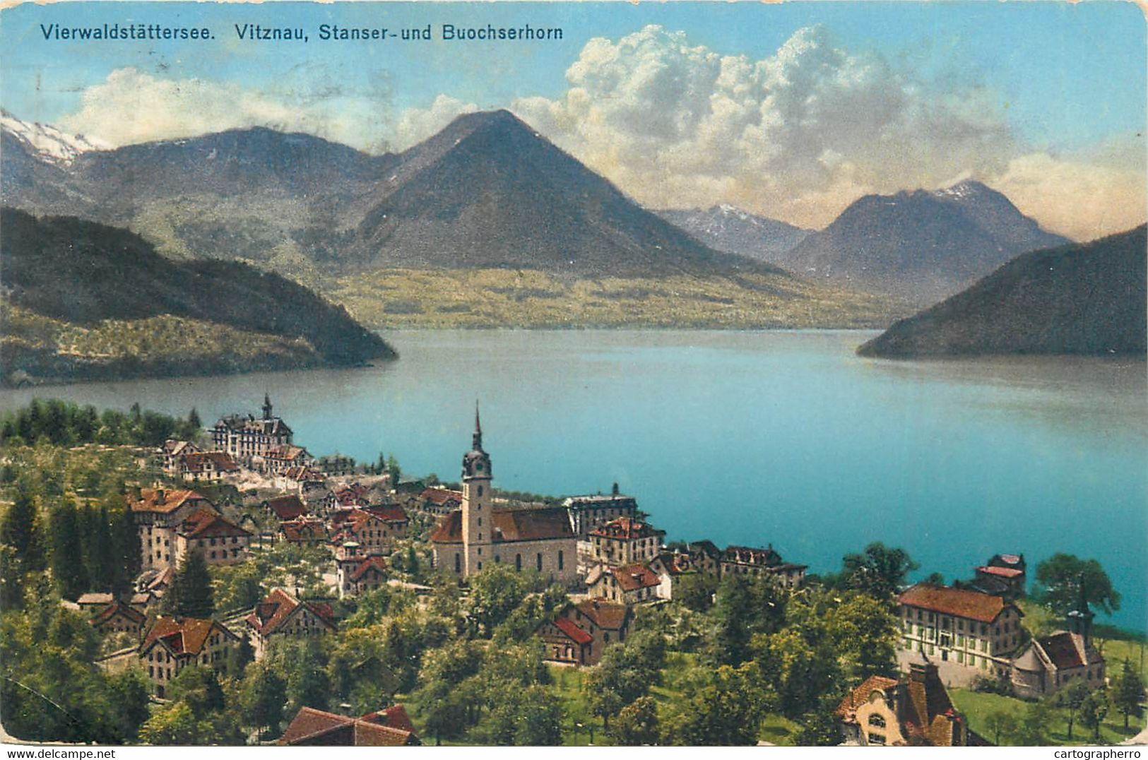 Europe Switzerland Zurich USTER Vierwaldstattersee Vitznau Stanser-und Buochserhorn 1928 Postcard - Uster