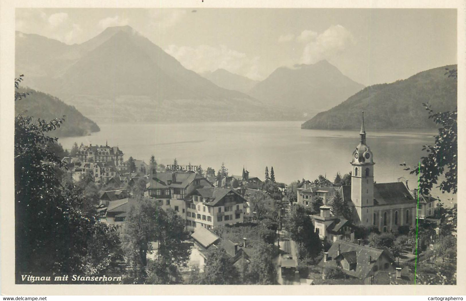 Europe Switzerland Zurich USTER Vierwaldstattersee Vitznau Mit Stanserghorn Lake Scene Postcard - Uster