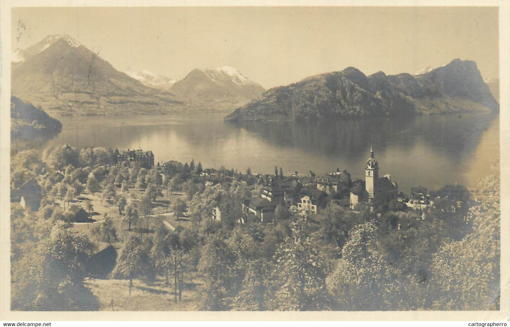 Europe Switzerland Zurich USTER Vierwaldstattersee Vitznau Lake Scene Burgenstock Stanserhorn Postcard - Uster