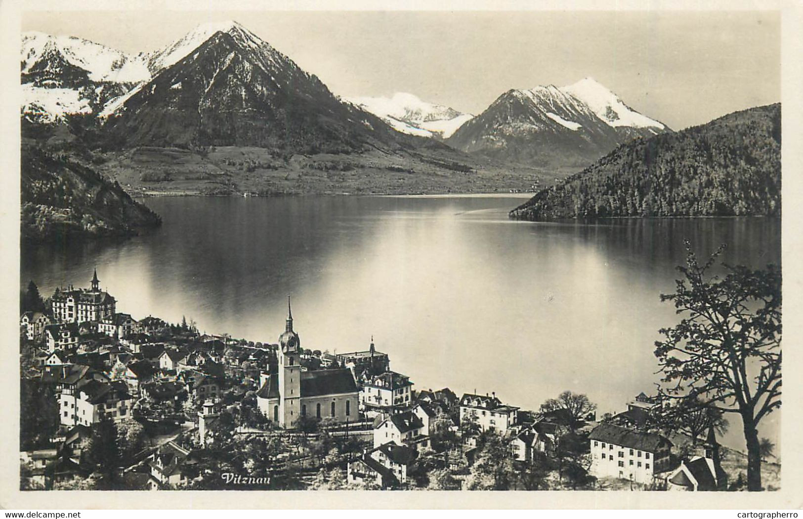 Europe Switzerland Zurich USTER Vierwaldstattersee Vitznau 1938 Postcard - Uster