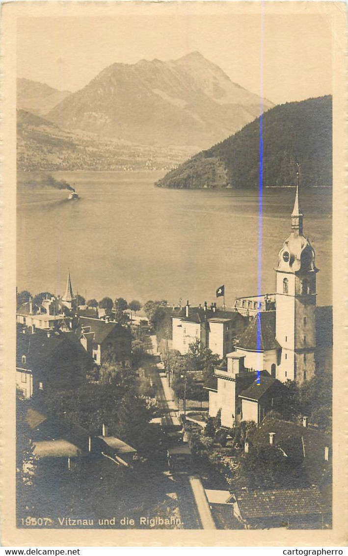 Europe Switzerland Zurich USTER Vierwaldstattersee Vitznau Und Die Rigibann Postcard - Uster