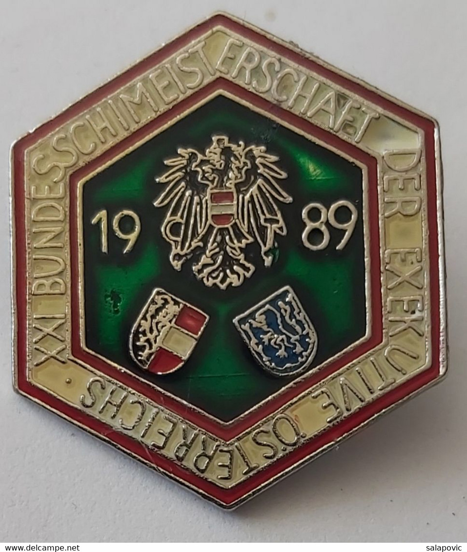 SKI, SKIING XXI Bundesschimeisterschaften Der Exekutive Österreichs 1989 PIN A9/6 - Sports D'hiver