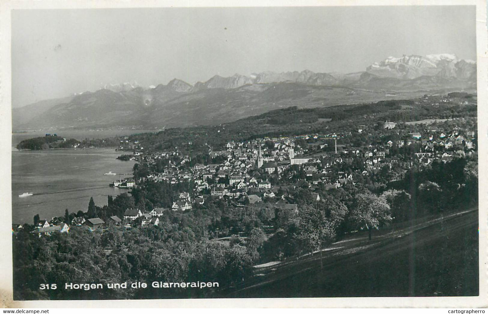 Europe Switzerland Zurich HORGEN Und Die Glarneralpen 1938 Postcard - Horgen