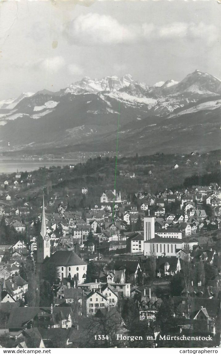 Europe Switzerland Zurich HORGEN Mt Murtschenstock 1944 Postcard - Horgen