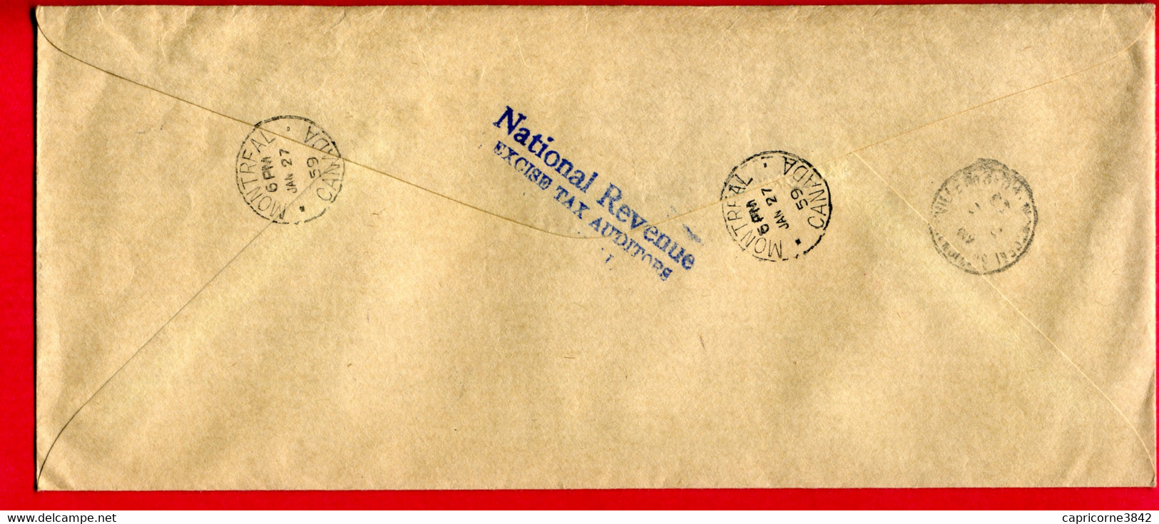 1959 - Lettre  Recommandée De Montreal Pour Montréal - Timbres De Service Surchargé G - N° Yt 40 Et 44 - Covers & Documents