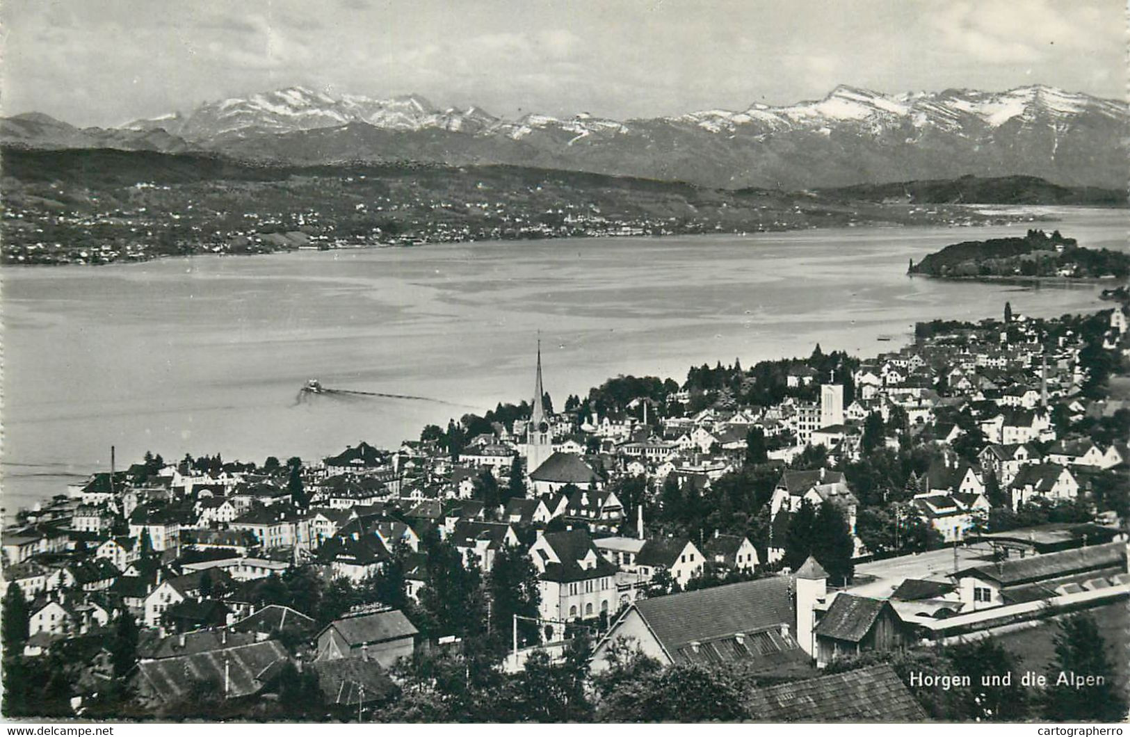 Europe Switzerland Zurich HORGEN Und Die Alpen Postcard - Horgen