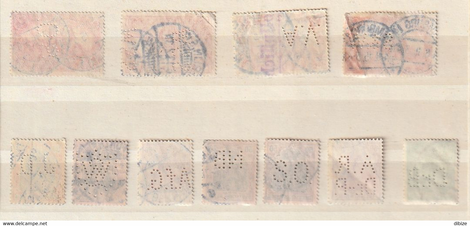 Allemagne. 11 Timbres Oblitérés. Perforés. Etat Moyen. Charnières. - Perforiert/Gezähnt