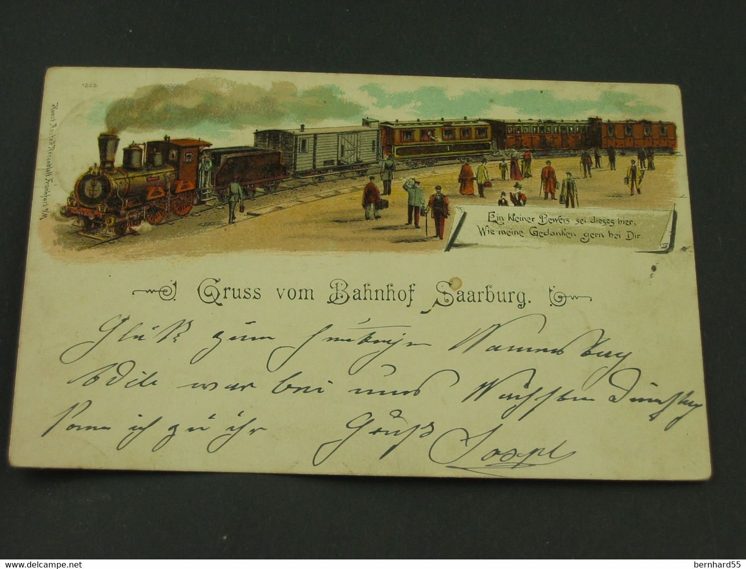 Cpa/Ak Gruss Vom Bahnhof Saarburg Sarrebourg Litho Farbig Postalisch Gelaufen Dep. 57 Moselle - Sarrebourg