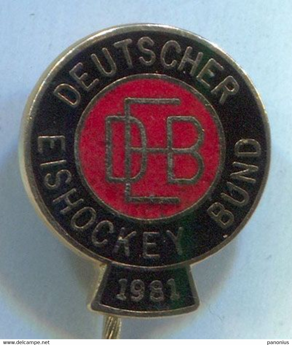 ICE HOCKEY - DEB Germany, Federation Enamel, Vintage Pin, Badge, Abzeichen - Sports D'hiver