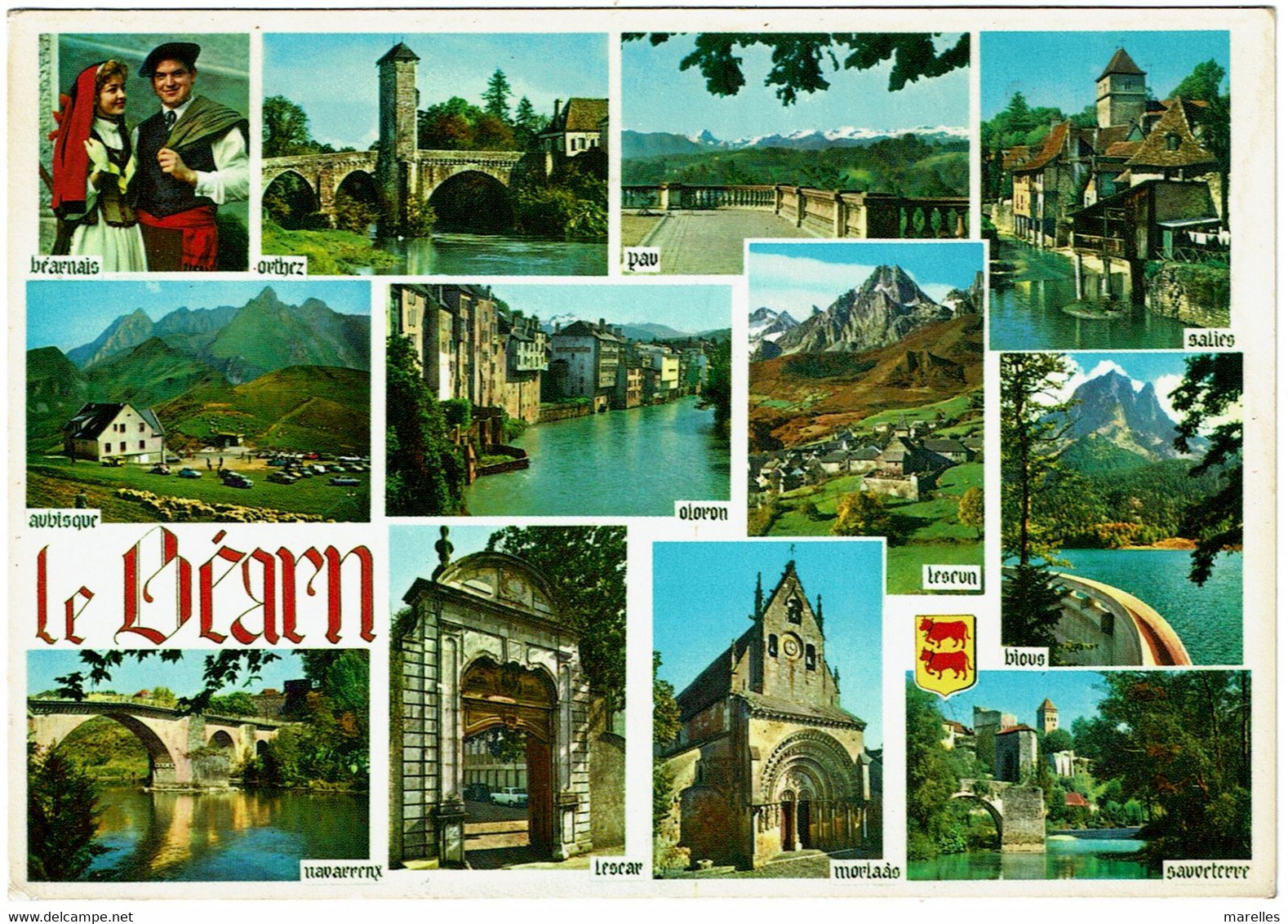 CPSM 64 Le Béarn, Multivue, Souvenirs Du Béarn - Bearn