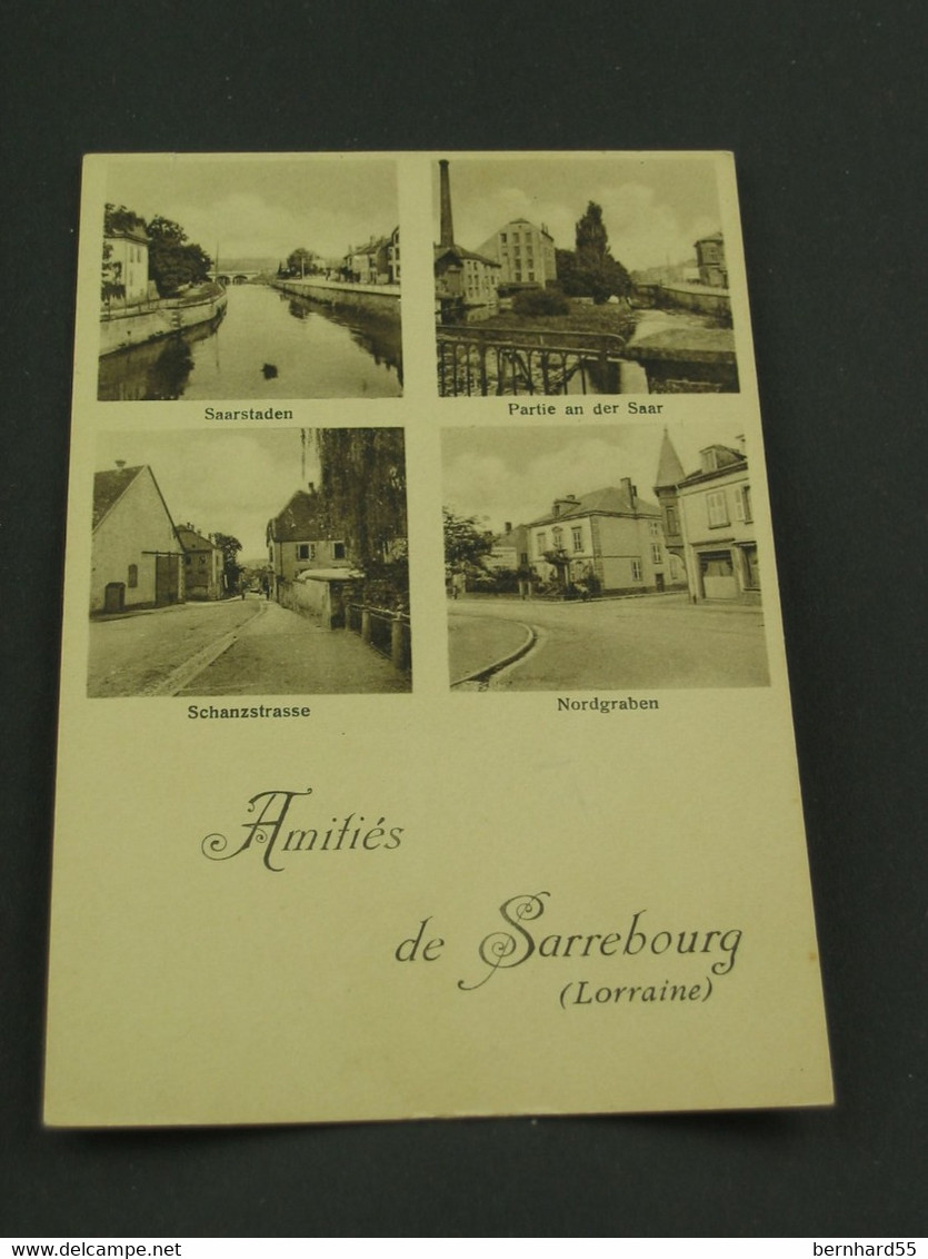 Cpa/Ak Amitiés De Sarrebourg Saarburg Mehrmotivkarte S/w Postalisch Gelaufen Dep. 57 Moselle Lorraine - Sarrebourg