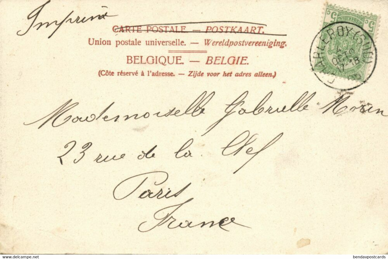 Belgium, CHARLEROI, Boulevard Audent (1905) Postcard - Charleroi