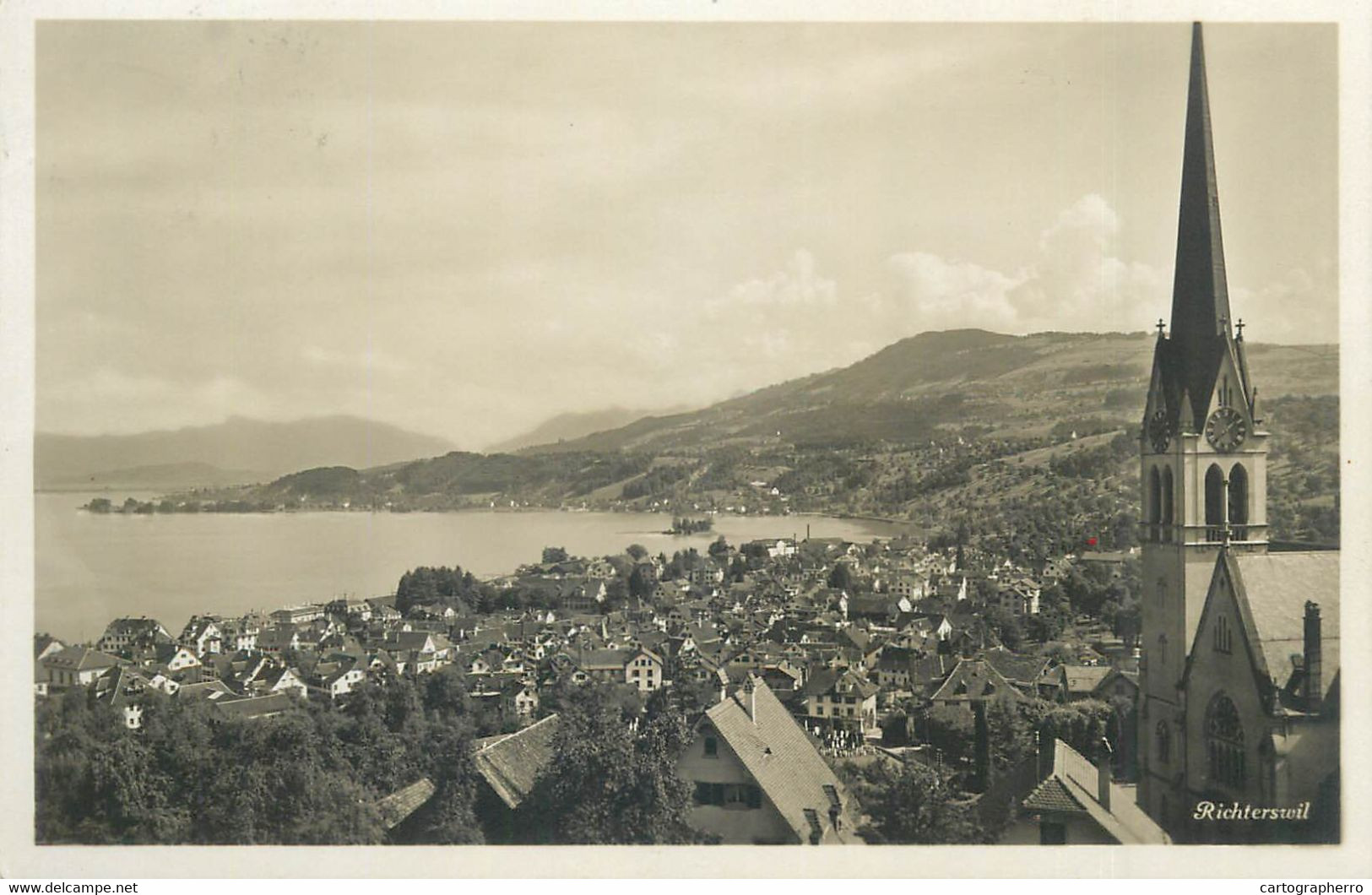 Switzerland Zurich RICHTERSWIL Karl Luthy Papeterie  Postcard - Richterswil