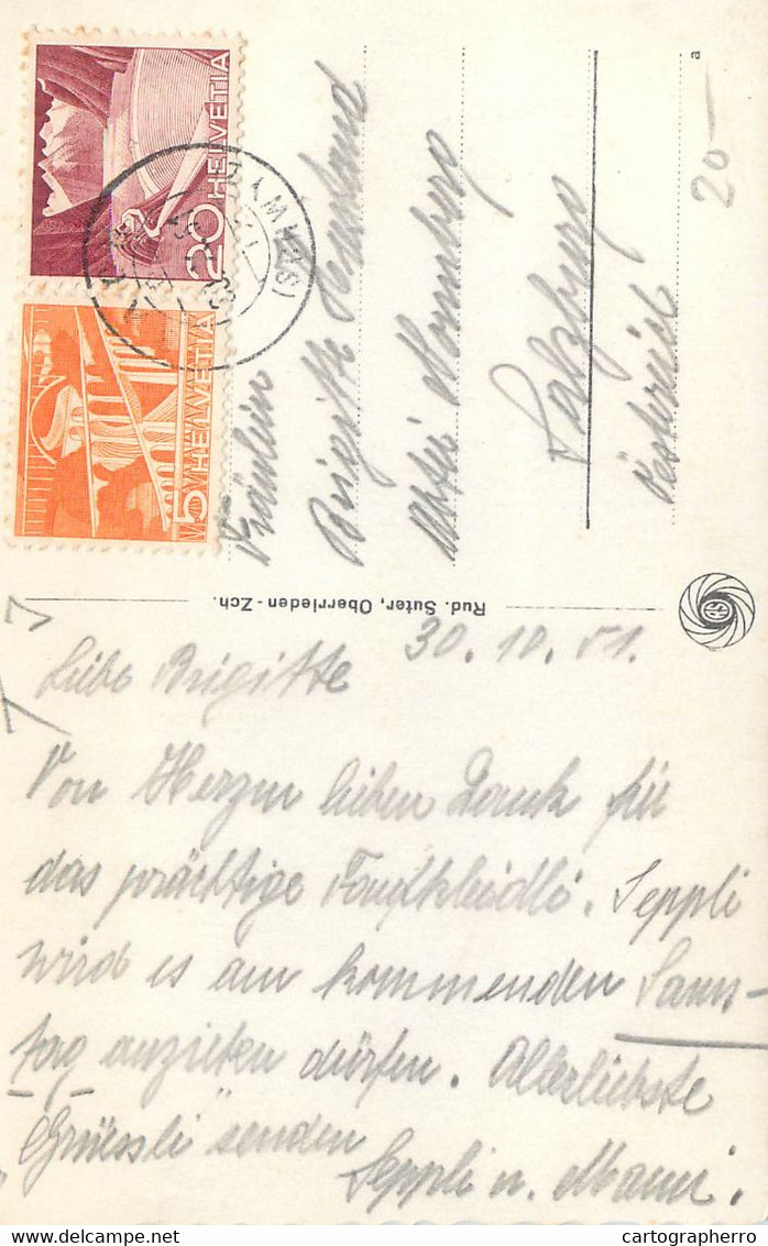 Switzerland Zurich RICHTERSWIL 1951postcard - Richterswil