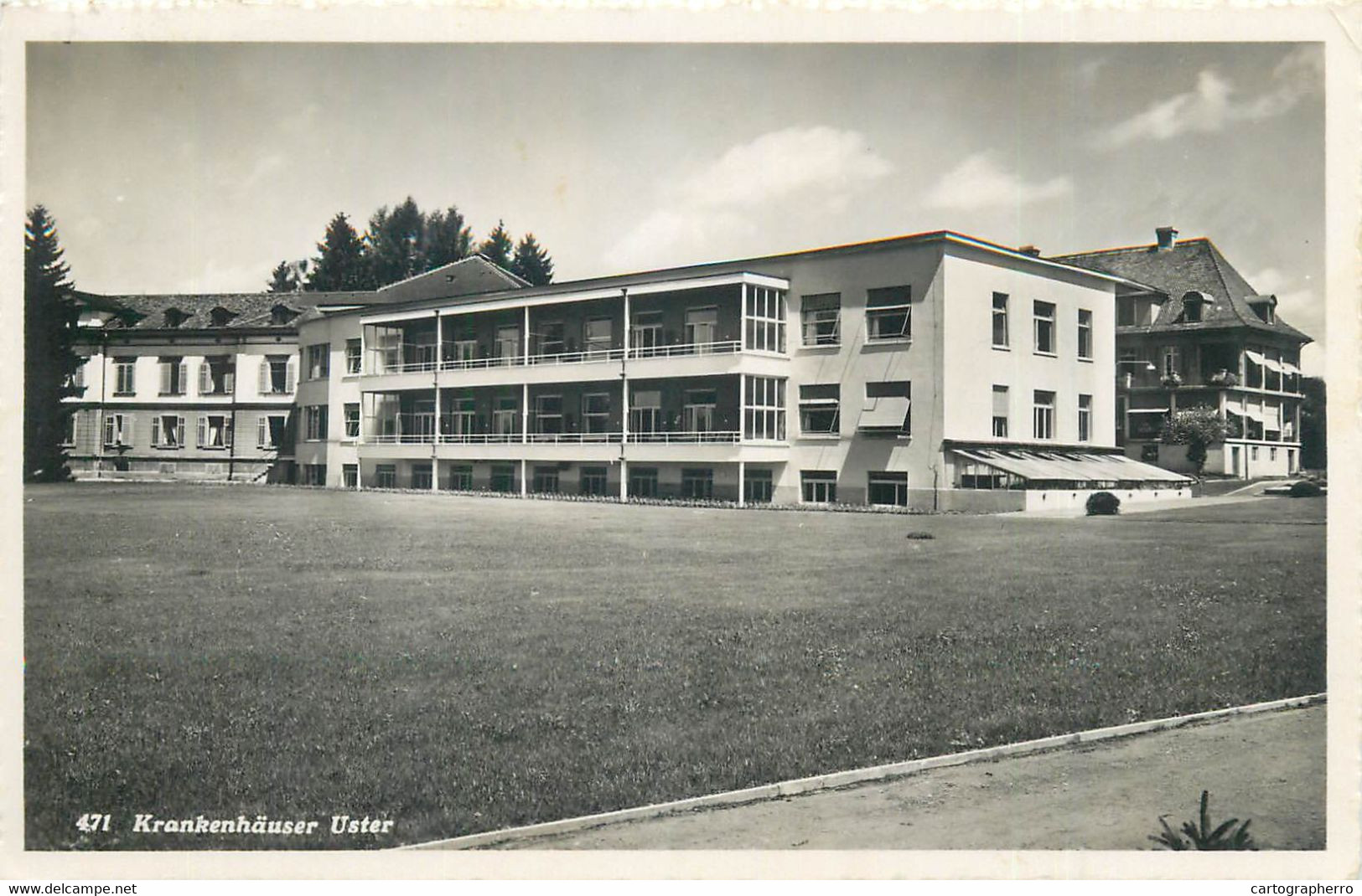 Switzerland Zurich USTER Krankenhauser 1948 Postcard - Uster