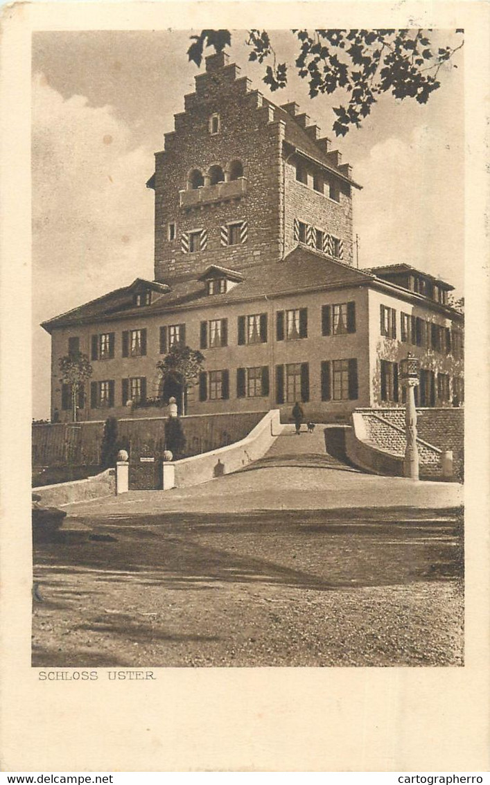 Switzerland Zurich USTER Castle Mina Meier J. Stutz Postcard - Uster